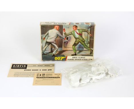 James Bond 007 - Airfix James Bond & Odd Job 1:12 scale plastic model kit, from 'Goldfinger'. Kit in plastic bag, includes in