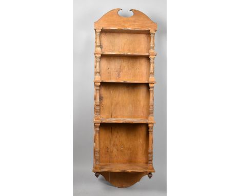 A Late 20th Century Wall Hanging Four Shelf Whatnot Unit, 40cm Wide 