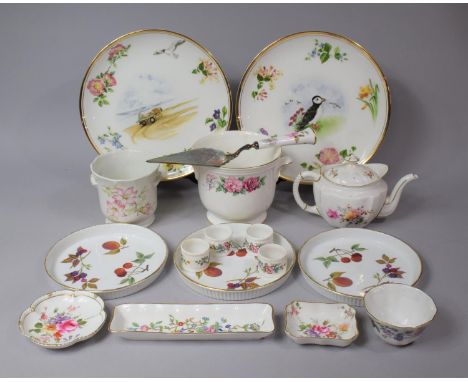 A Collection of Various Ceramics to include Crown Staffordshire Ice Bucket, Smaller Floral Example, Royal Crown Derby Batchel