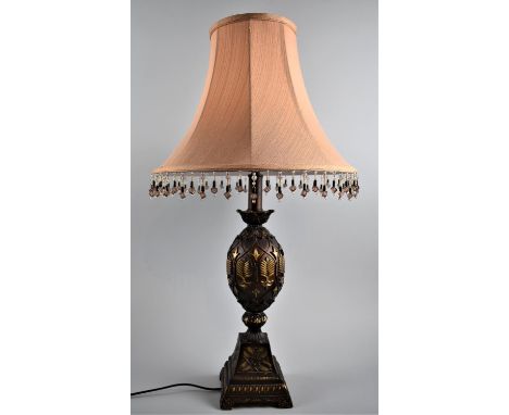 A Modern Vase Shaped Table Lamp with Shade, 67cm high 