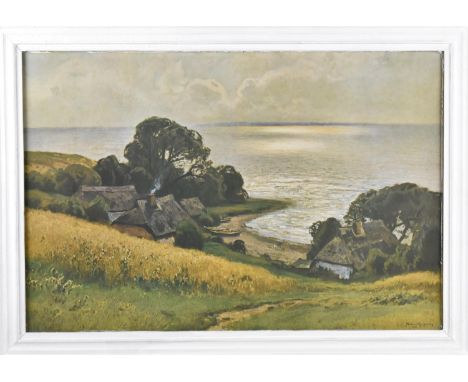 A Framed Print of Small Cove at Night, Signed and Dated 1913, 65x43cm 