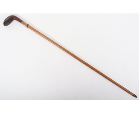 A 19th century ‘Sunday Stick’ walking cane, in the form of a golf club, 86cm