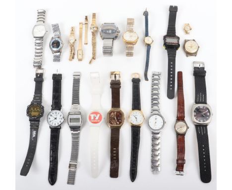 A selection of twenty wristwatches, including Rotary, Continental, Diesel, Reflex, Fero, Red Herring, Marco Ceroni, (20)