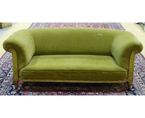 *Please note, all starred lots are sold at no reserve.*A 19th century gilt gesso and upholstered Chesterfield-style settee, 1