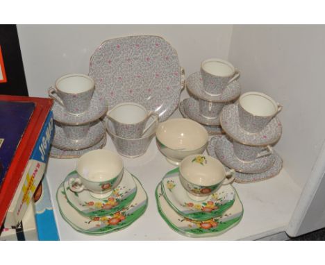 Teaware - an Art Deco Victoria part tea service;  other decorative teaware