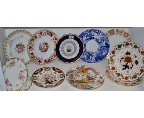 Royal Crown Derby -   a 383 dessert plate;  a Charles and Diana Commemorative plate,  limited edition, 451/750;  a Garnett si