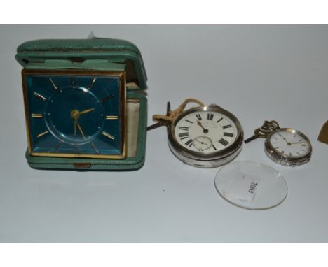 Watches - a silver improved patent pocket watch, 267887, circular enamel dial, subsidiary seconds, Roman numerals, Chester 18