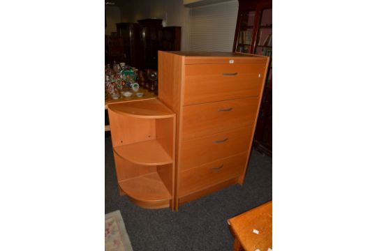 A Contemporary Beech Effect Four Drawer Filing Cabinet A Similar