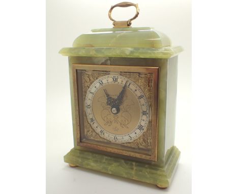 Elliott London green marble mantel clock