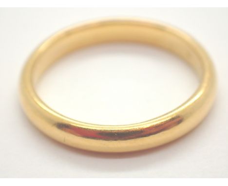 22ct gold wedding band size K 3.6g