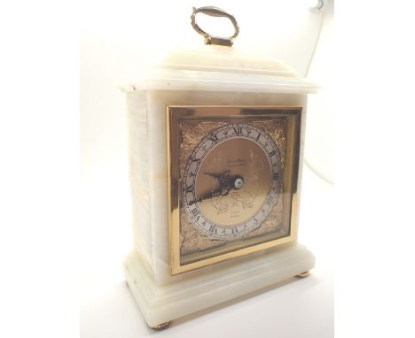 Elliott London white marble mantel clock