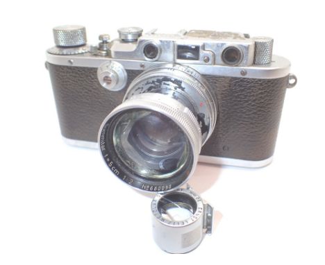 Leica 111A model G 35mm camera body SW179364 c1935 a Summitar 5cm 1:2 lens and a 5cm viewfinder