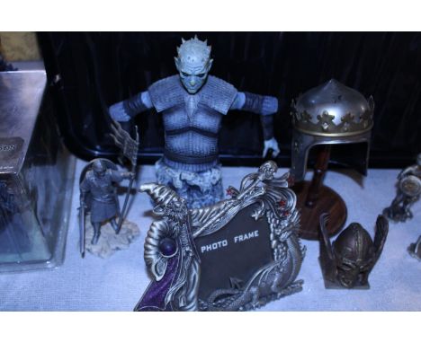 A job lot of assorted Myth and Magic themed collectables including a Game of Thrones 'The Night King' 