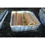 Quantity of salt glazed half pipes/ troughs.