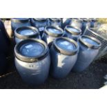 6x plastic drums.