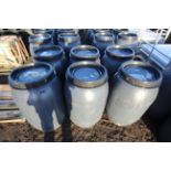 6x plastic drums.