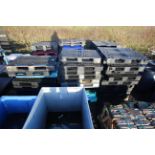 Quantity of plastic pallets.