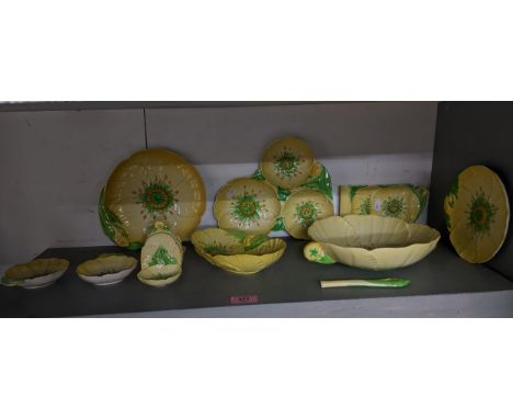 A group of Carlton ware buttercup table wares to include a toast rack.Location: G2If there is no condition report shown, plea