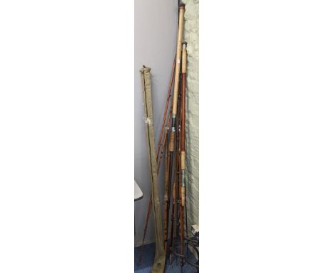 A selection of vintage split cane and composite fishing rods Location:If there is no condition report shown, please request