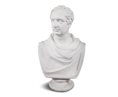 EDWARD A. FOLEY (1814-1874) Portrait Bust of the Actor William Farren (1786-1861) White statuary marble, c.75cm high Signed a