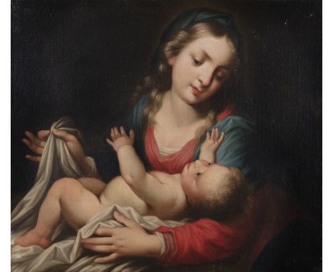 ITALIAN SCHOOL, ATTRIBUTED TO MICHELE ROCCA (1671-1751) Madonna and Child Oil on canvas, 60 x 69cm Originally from Parma, whe