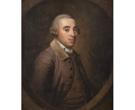 ROBERT HUNTER (FL.1752-1803) Portrait of a Gentleman, Wearing a Brown Coat Oil on canvas, 74 x 61cm Signed and dated 1762 bot