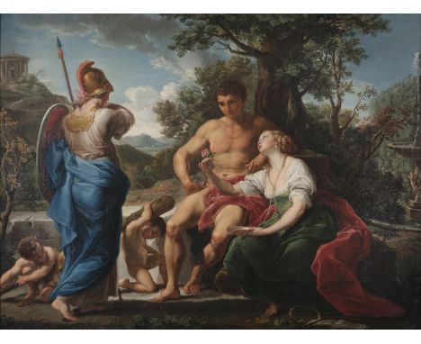 AFTER POMPEO BATONI (1708-1787) The Choice of Hercules Oil on canvas, 70 x 95cm Provenance: Florence Elkin Smith, 1959; Sale,