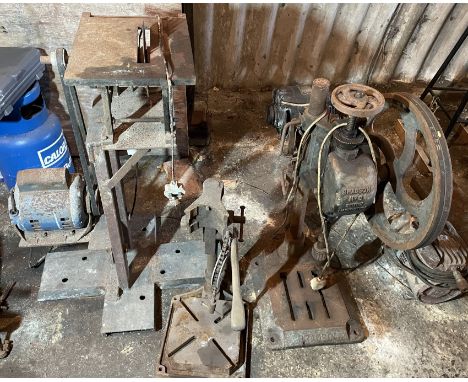 Bradson drill, drill stand &amp; a bench saw.&nbsp;At a separate location in the Louth area, viewing by appointment