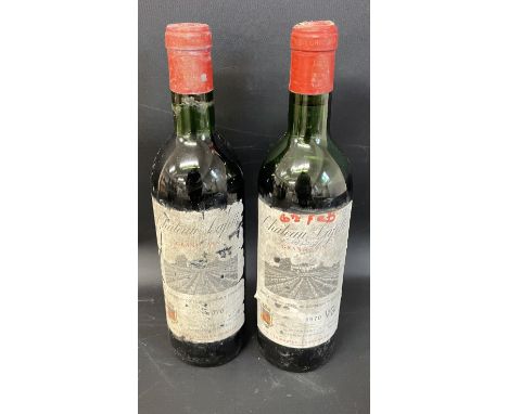 Red wine - 2 bottles of Chateau Lafitte Grand Vin Cotes de Bordeaux 1970