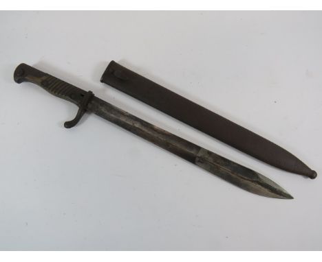 WW1 Imperial German G98 Butcher Bayonet14 1/2 inch, single edged blade widening towards the point.  Large fuller.  The forte 