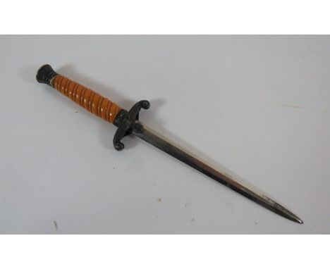 German Third Reich Army Officer's Miniature Dagger4 1/2 inch, double edged blade.  Plated crossguard with central eagle and s