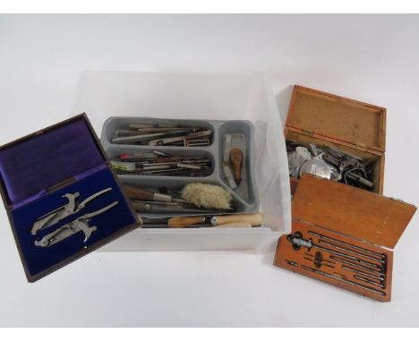 Quantity of Gun Parts and Toolsincluding a cased pair of internal locks 'Westley Richards &amp; Co Ltd Gun No 1' ... Various 
