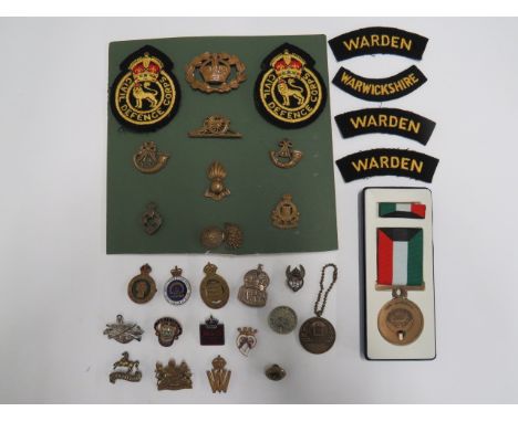 Selection of Various Badges Including Lapelincluding KC brass On War Service 1915 lapel ... KC white metal For Loyal Service 