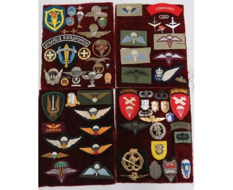 Good Selection of Parachute Badges and Wingswings include plated Senegal ... Plated Mauritania ... White metal Israel ... Gil