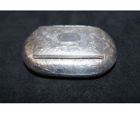 White metal snuff box 