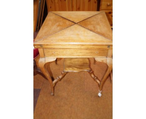 Light oak envelope card table 