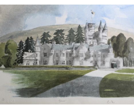 •AFTER HRH PRINCE CHARLES, THE PRINCE OF WALES (b.1948) BALMORAL Offset lithograph, 1991, signed with initial C and dated `91