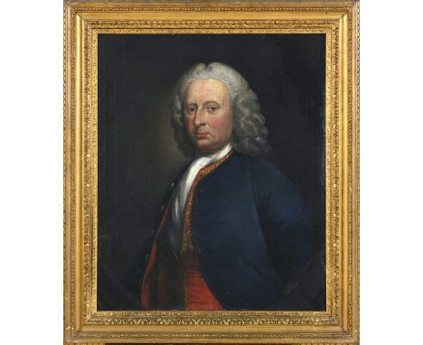 CIRCLE OF JAMES LATHAM (1696-1747) PORTRAIT OF LEGH WATSON (1700-1759) , OF LYME HANDLEY, PRESTBURY, CHESHIRE Quarter length,