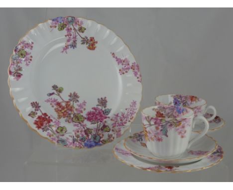 A Part Copeland Spode 'Chelsea Gardens' Tea Set, comprising five coffee cups, three tea cups, eight saucers, seven sandwich p