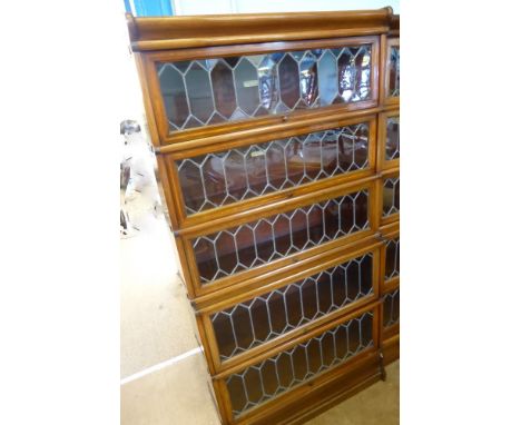 A Globe Wernicke Co. Ltd., Stacking Book Case, the mahogany inlaid case having astral glazed door with five stacking shelves 