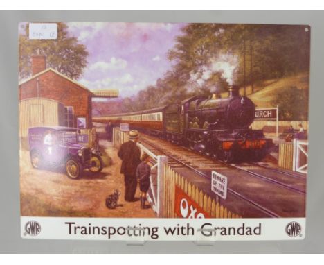 A GWR Enamel Notice which reads "Any person NOT FASTENING this GATE is liable to a PENALTY of FORTY SHILLINGS" together with 