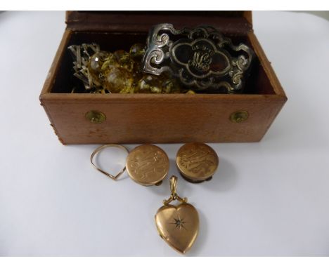 A Collection of Miscellaneous Costume and Other Jewellery, including solid silver gate link bracelet, two silver and a smoky 