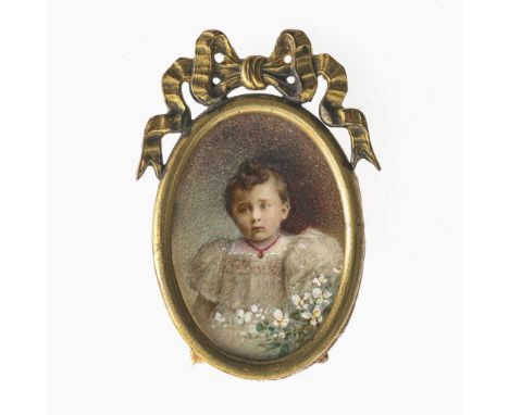 Bulgarien Ende 19. Jh.Prinz Kyrill von Bulgarien als Kleinkind(1894 Sofia - 1943 ebenda). Halbfigur nahezu frontal. Wolkenfon
