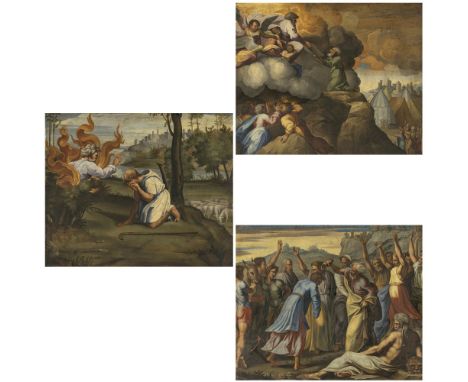 Raffael (Raffaello Sanzio da Urbino), nach 19. Jh.1483 Urbino - 1520 RomDer brennende Dornbusch - Moses empfängt die Gesetzes