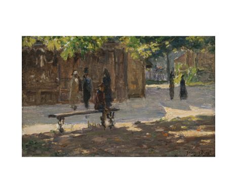 Georges-Jules-Ernest Binet1865 Le Havre - 1949 Toulon"Sur le Blanc"R. u. signiert. Öl auf  Holz (Stempel Blanchet, Paris). 16