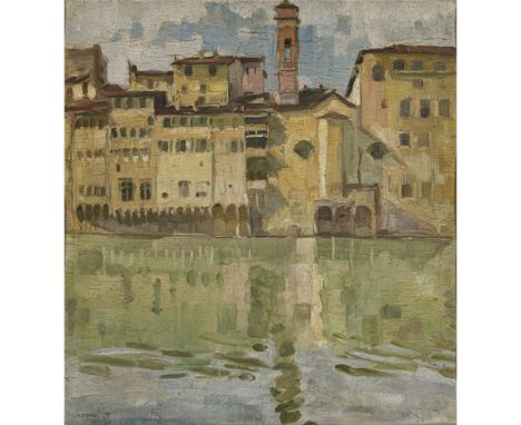 Unbekannt Um 1920Küstenlandschaft - Moschee - Stadt am WasserDrei Gemälde. R. u. bzw. l. u. undeutlich signiert. Rücks. Etike