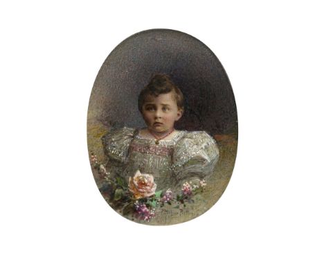 Bulgarien Ende 19. Jh.Prinz Kyrill von Bulgarien als Kleinkind(1895 Sofia - 1945 ebenda). Halbfigur nahezu frontal. Wolkenfon