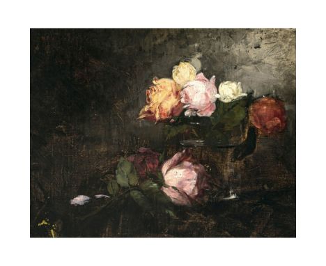 Nikolaus Gysis, zugeschrieben1842 Sklavohory auf Tinos - 1901 MünchenStillleben mit RosenR. u. signiert o. bezeichnet. Rücks.