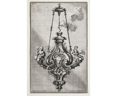 Giovanni Giardini1646 Forli - 1721 RomEntwürfe für DeckenlampenDrei Radierungen. An unterer Bildkante jew. bezeichnet "Giardi