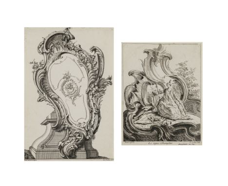 Frankreich18. Jh.Ornamentstiche des Rokoko16 Radierungen auf Bütten. Jew. in der unteren Bildhälfte bezeichnet. Verschiedene 